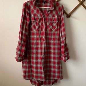 Madewell flannel tunic dress